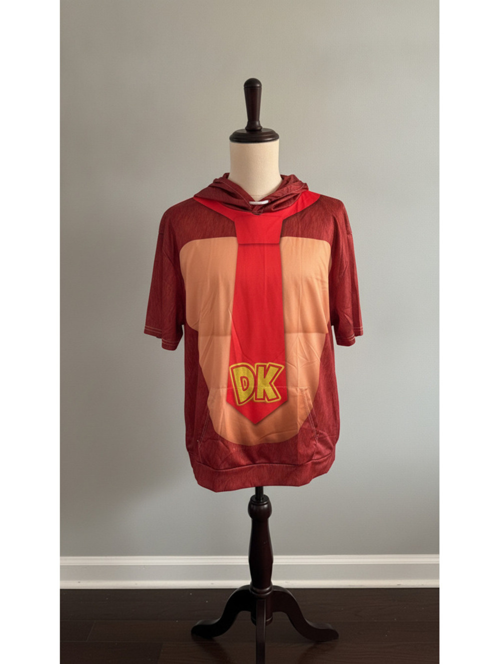 Donkey Kong Themed Short Sleeve Hoodie XL